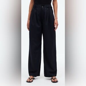 Madewell Petite Black Harlow Wide-Leg Pant